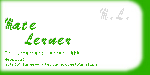 mate lerner business card